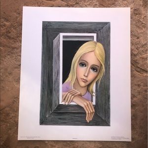 1960’s Margaret Keane Big Eyes Vintage Lithograph Print